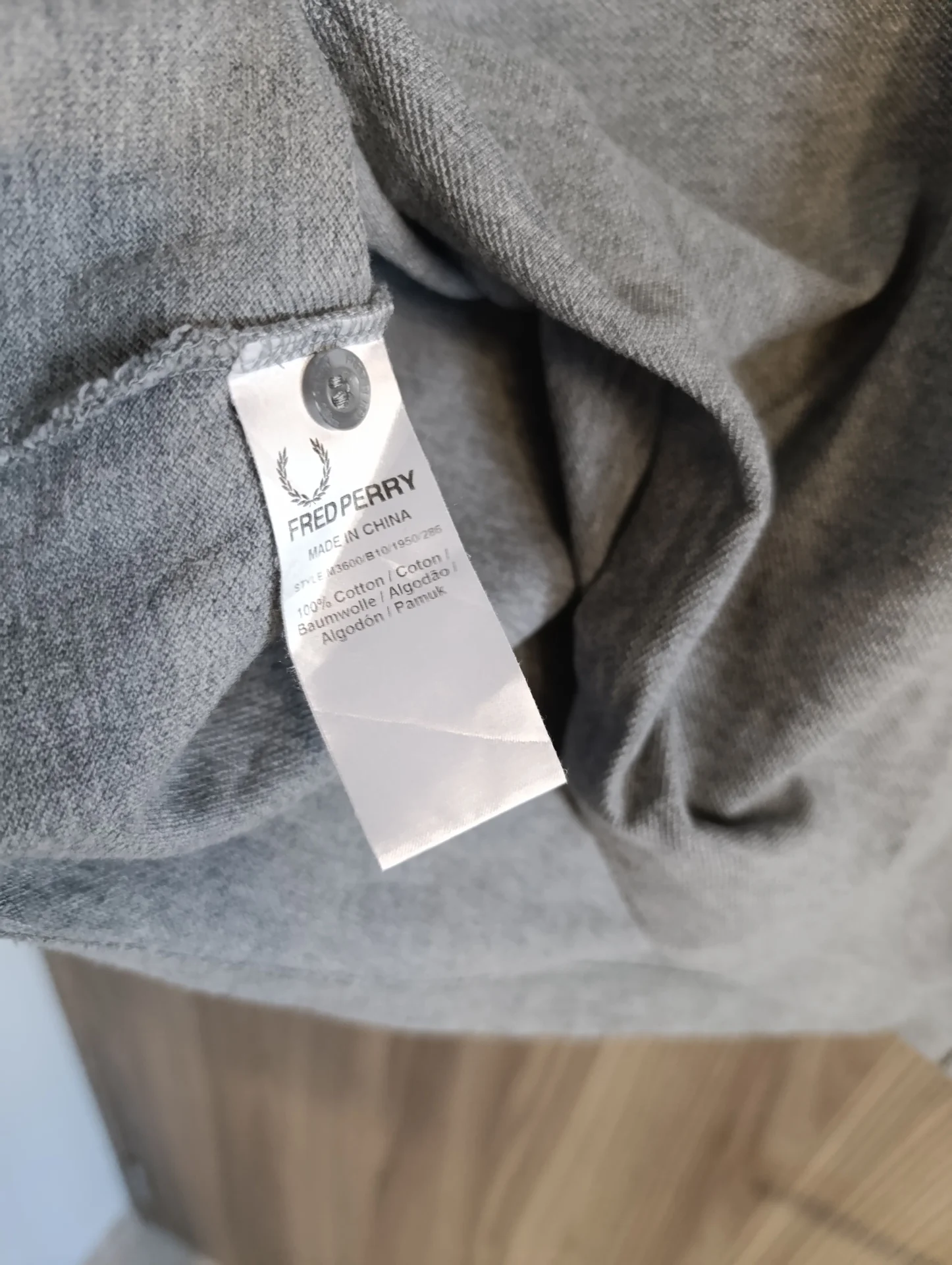 поло fred perry серое оригинальное - миниатюра 5
