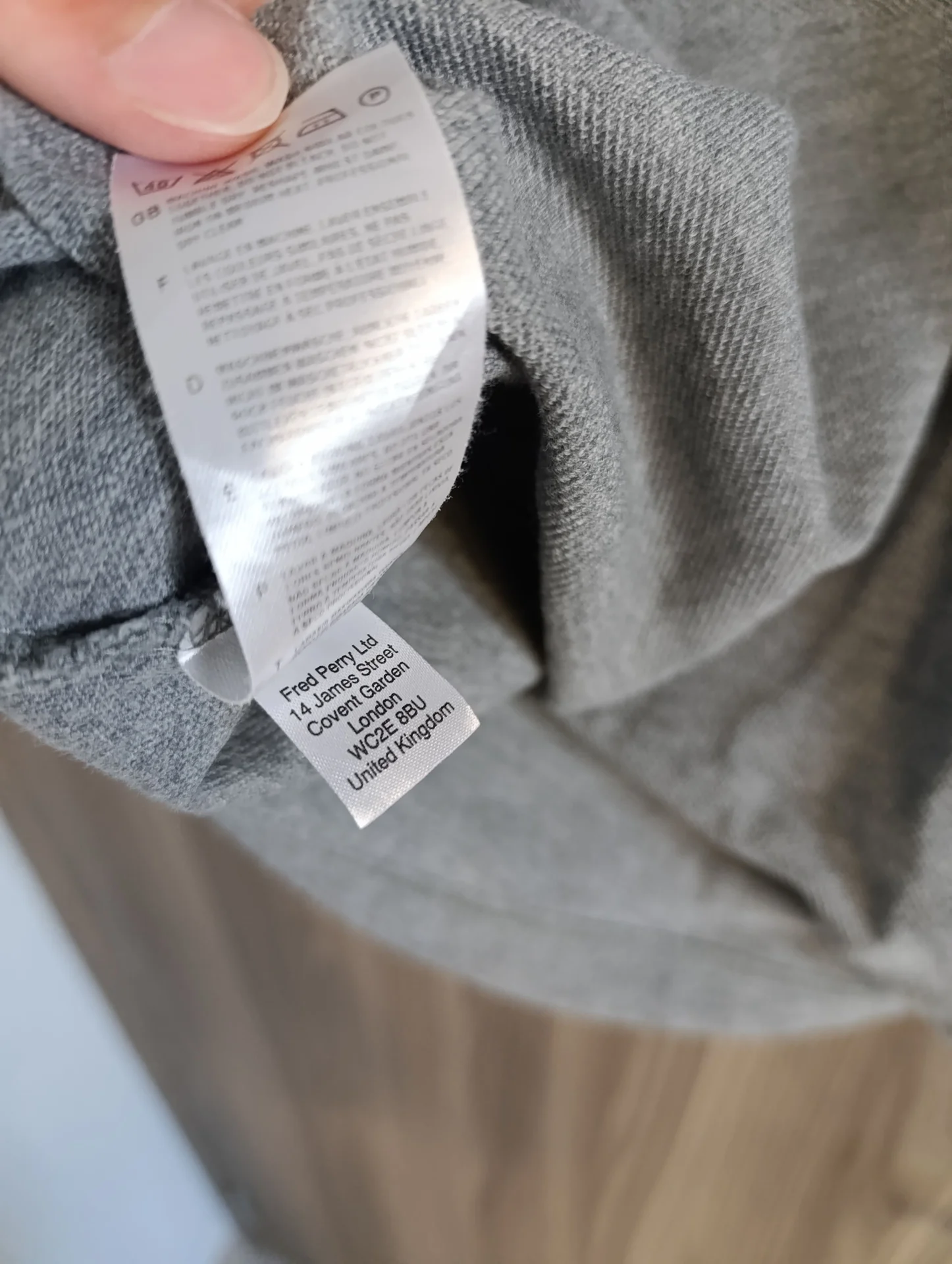 поло fred perry серое оригинальное - миниатюра 6