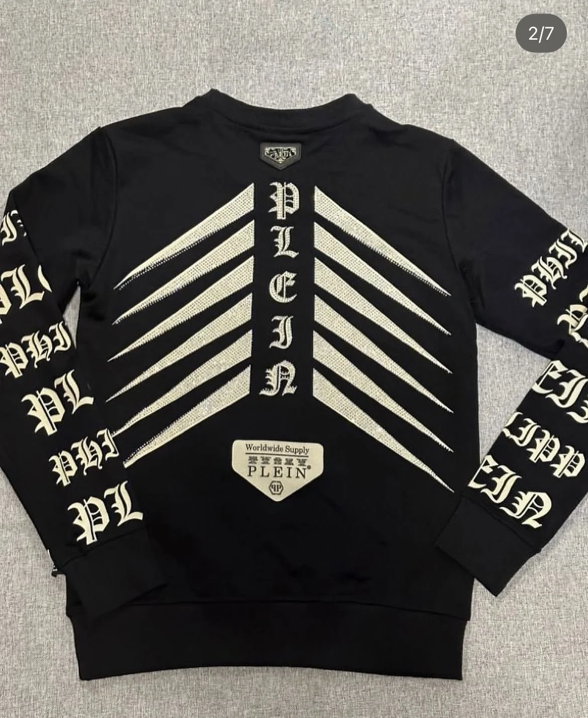 Philipp Plein свитшот архивный со стразами - миниатюра 4