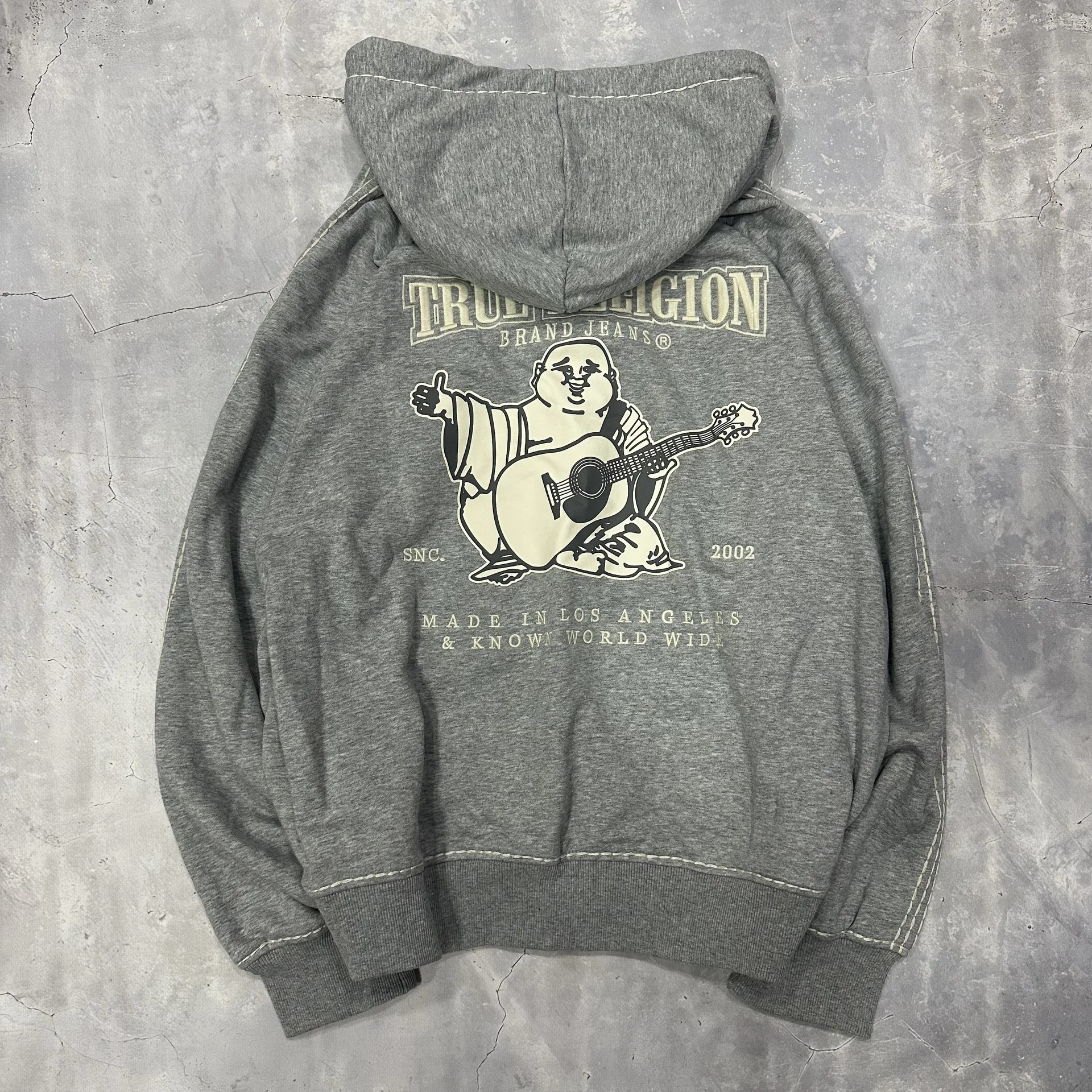 Зип Худи True Religion Серая - миниатюра 4