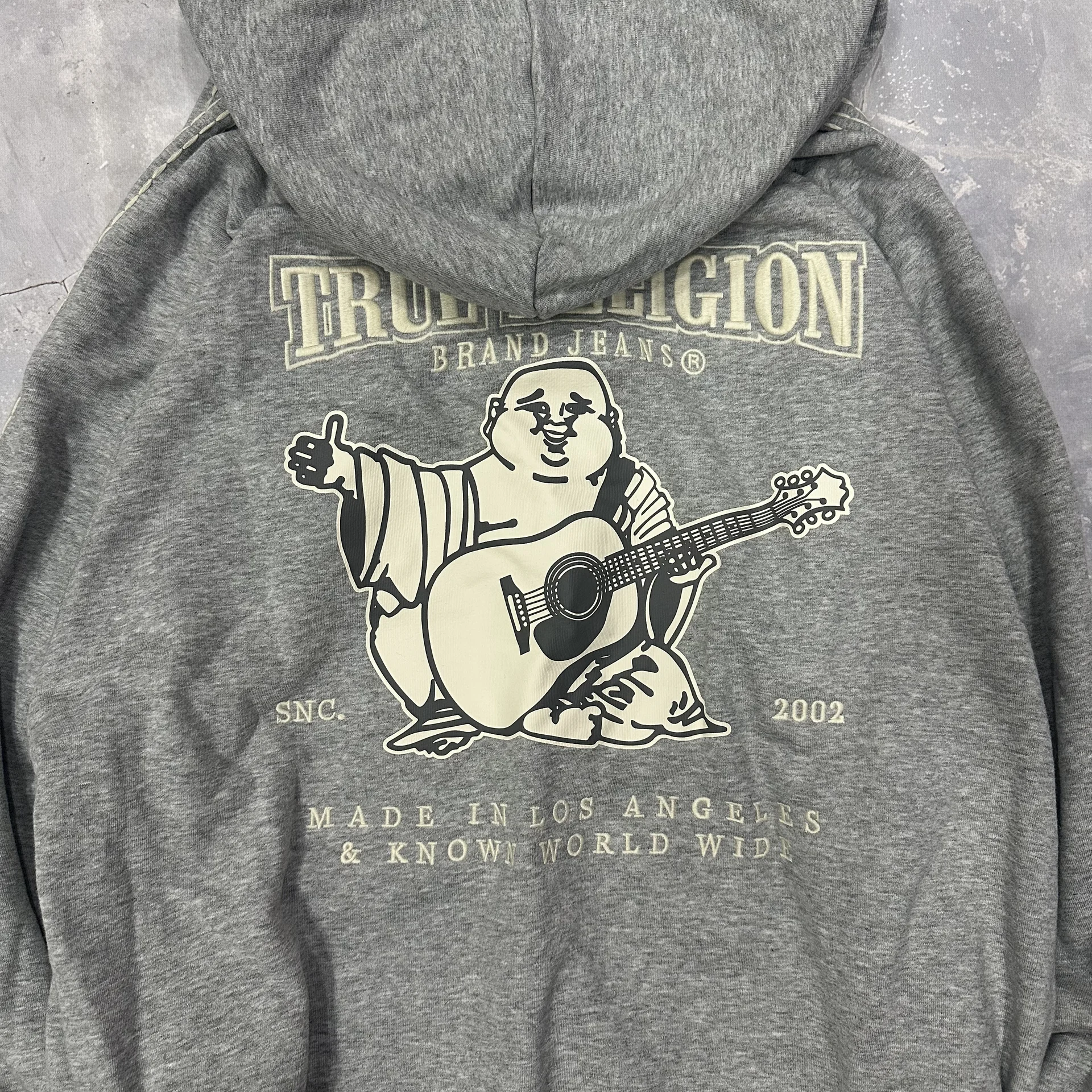 Зип Худи True Religion Серая - миниатюра 5