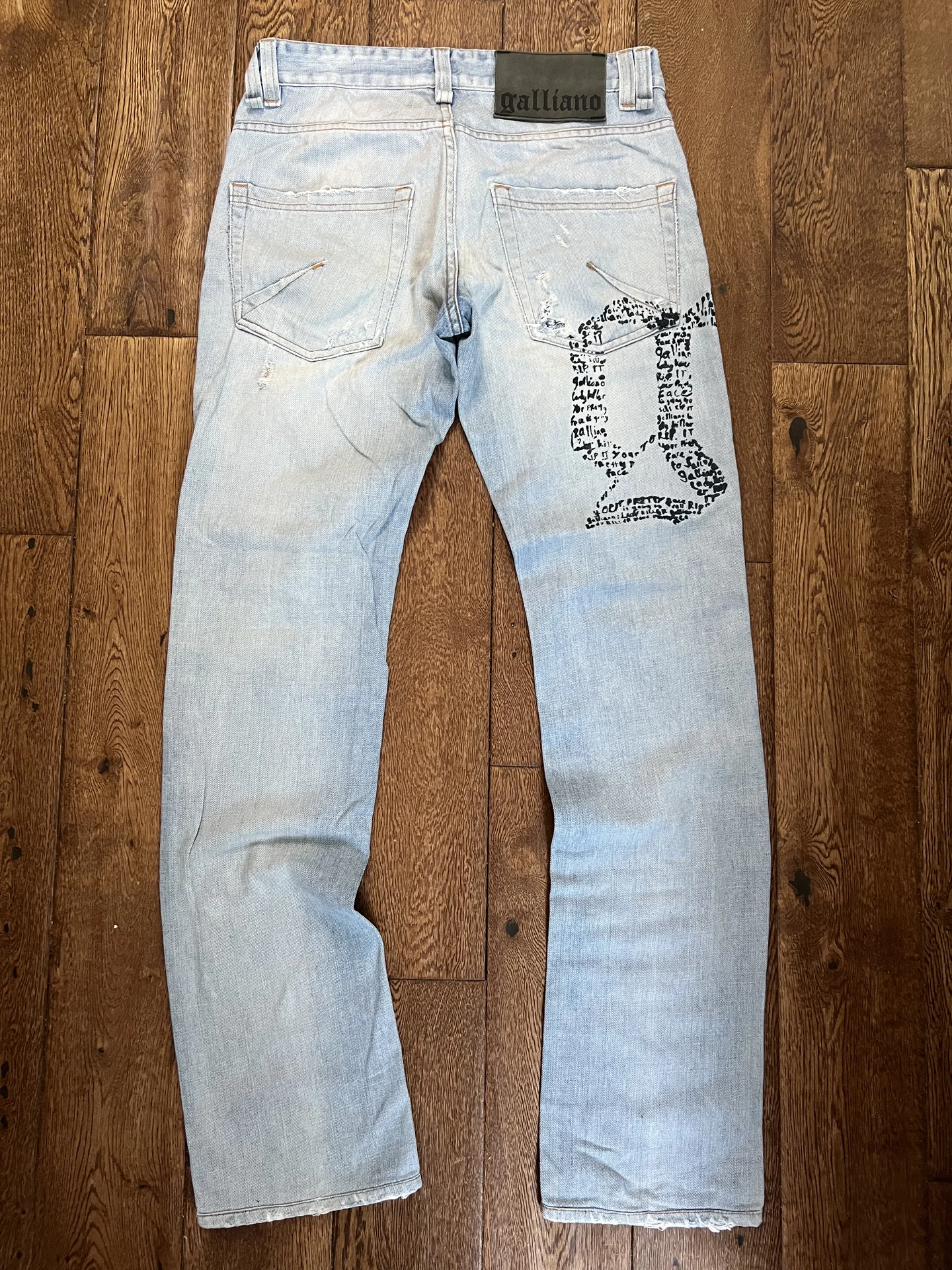 Джинсы Galliano G letter print оригинал - изображение 1