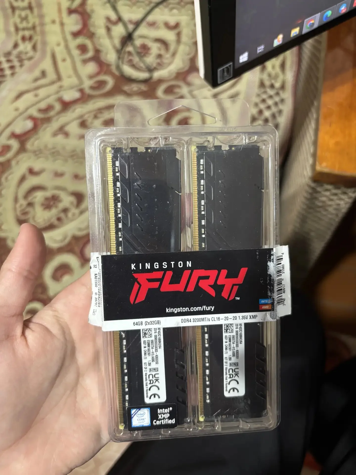 Оперативная память Kingston FURY Beast Black [KF432C16BBK2/64] 64 ГБ