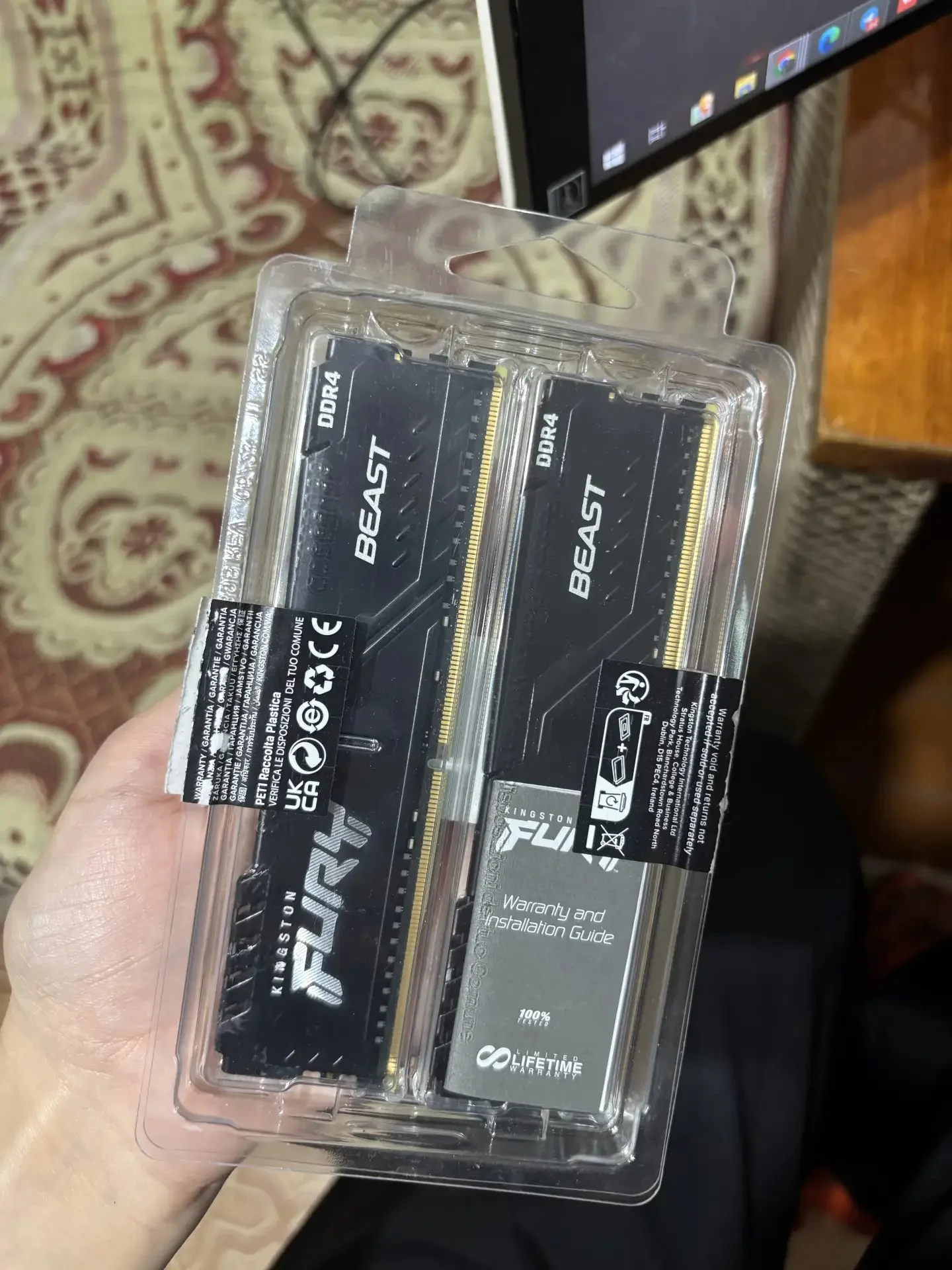 Оперативная память Kingston FURY Beast Black [KF432C16BBK2/64] 64 ГБ - миниатюра 2