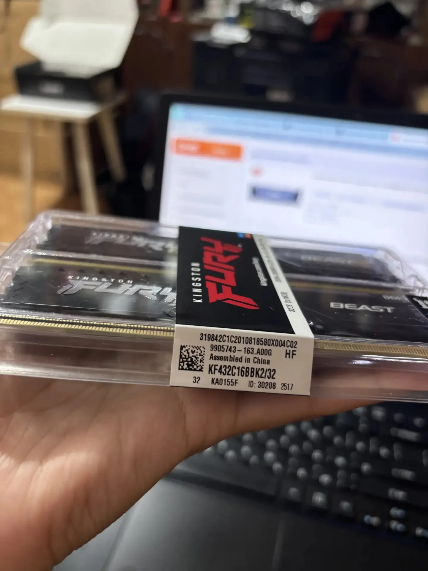 Оперативная память Kingston fury Beast Black 32 гб - миниатюра 3
