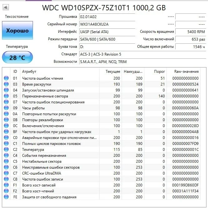 Жесткий диск 1 тб WD Blue - миниатюра 3