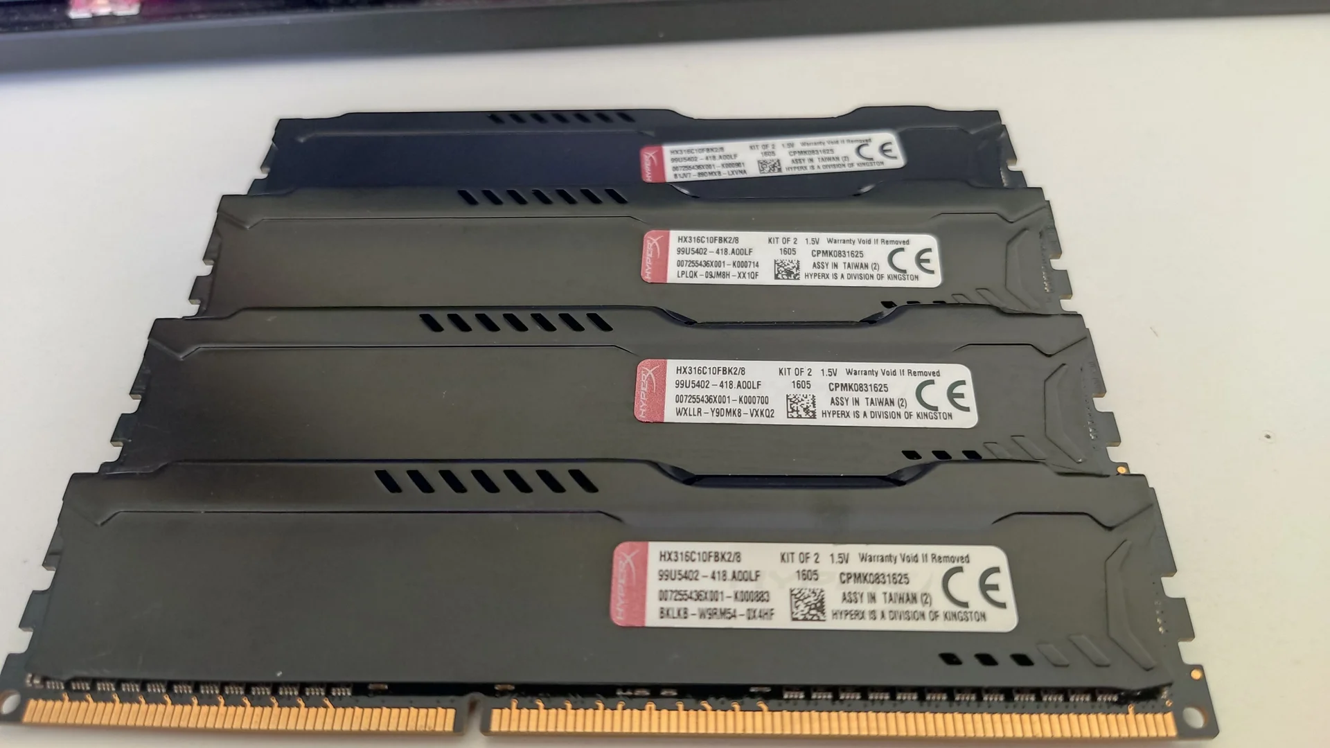 16GB DDR3 4X4GB 1600Mhz Kingston hyperX fury - миниатюра 3