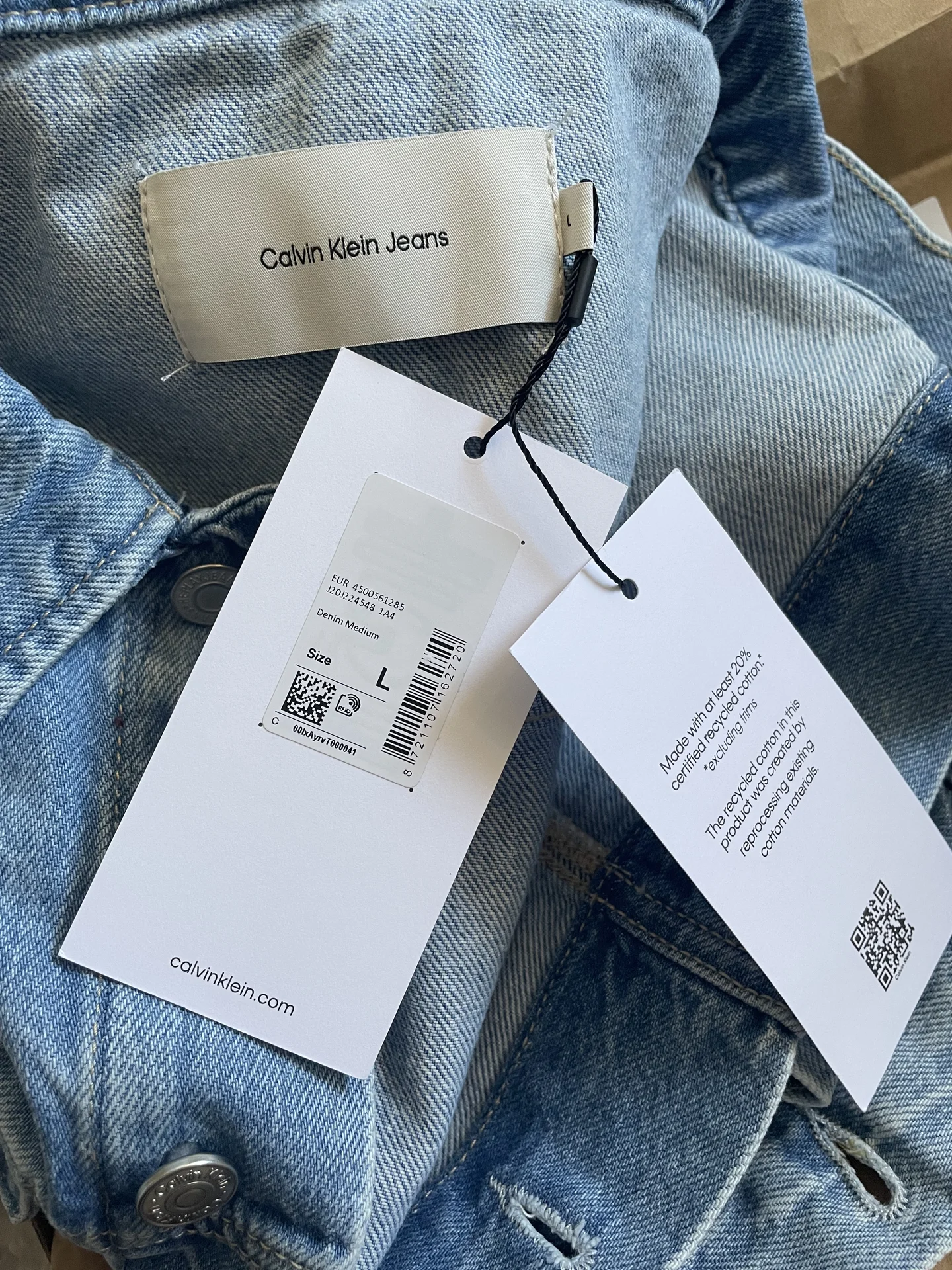 Джинсовая куртка Calvin Klein L - миниатюра 3