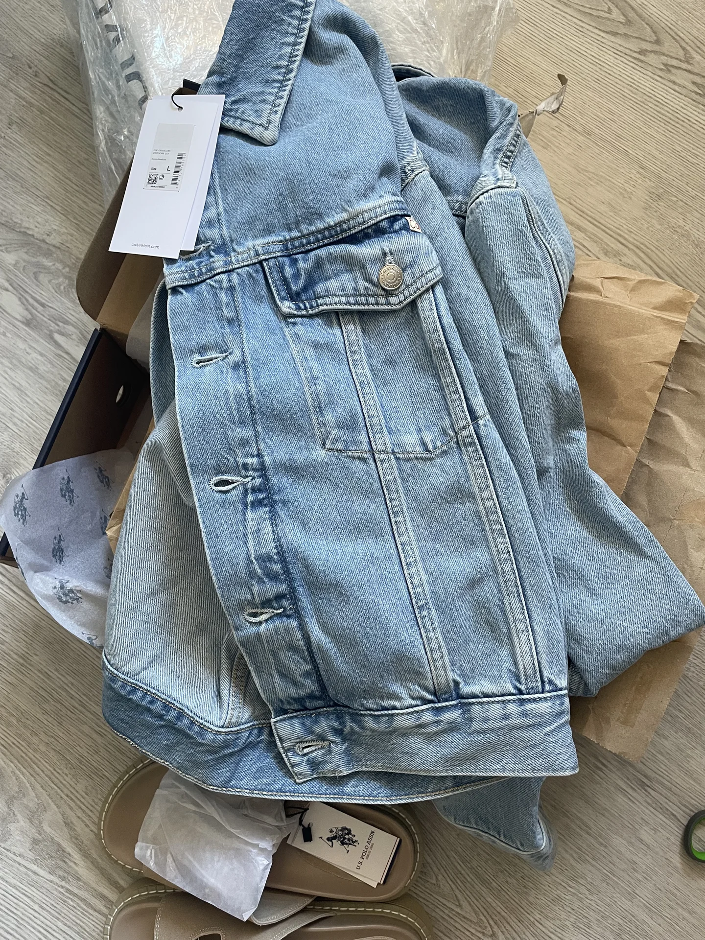 Джинсовая куртка Calvin Klein L - миниатюра 4