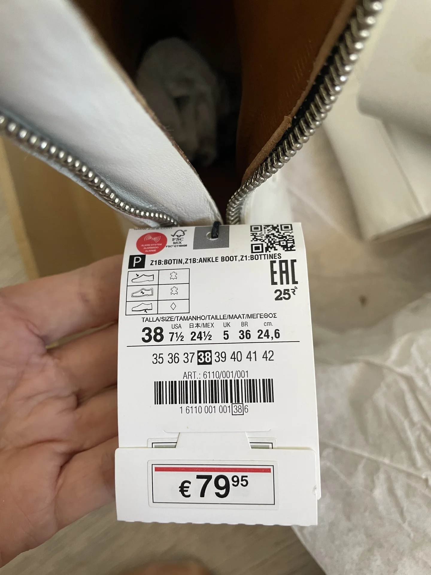 Ботильоны Zara 38 натуральная кожа на каблуке - миниатюра 2
