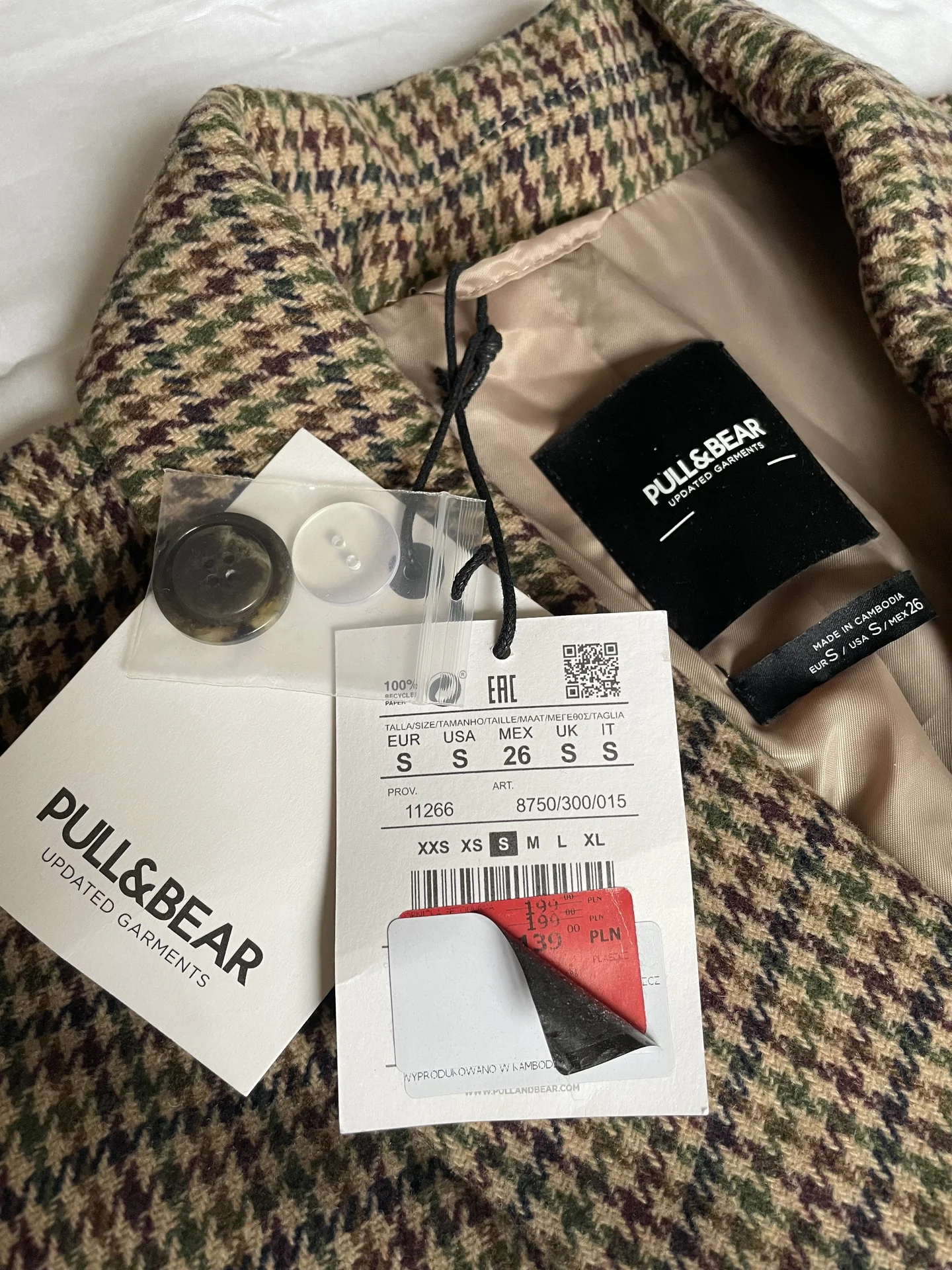 Пальто Pull&Bear S новое оверсайз - миниатюра 3