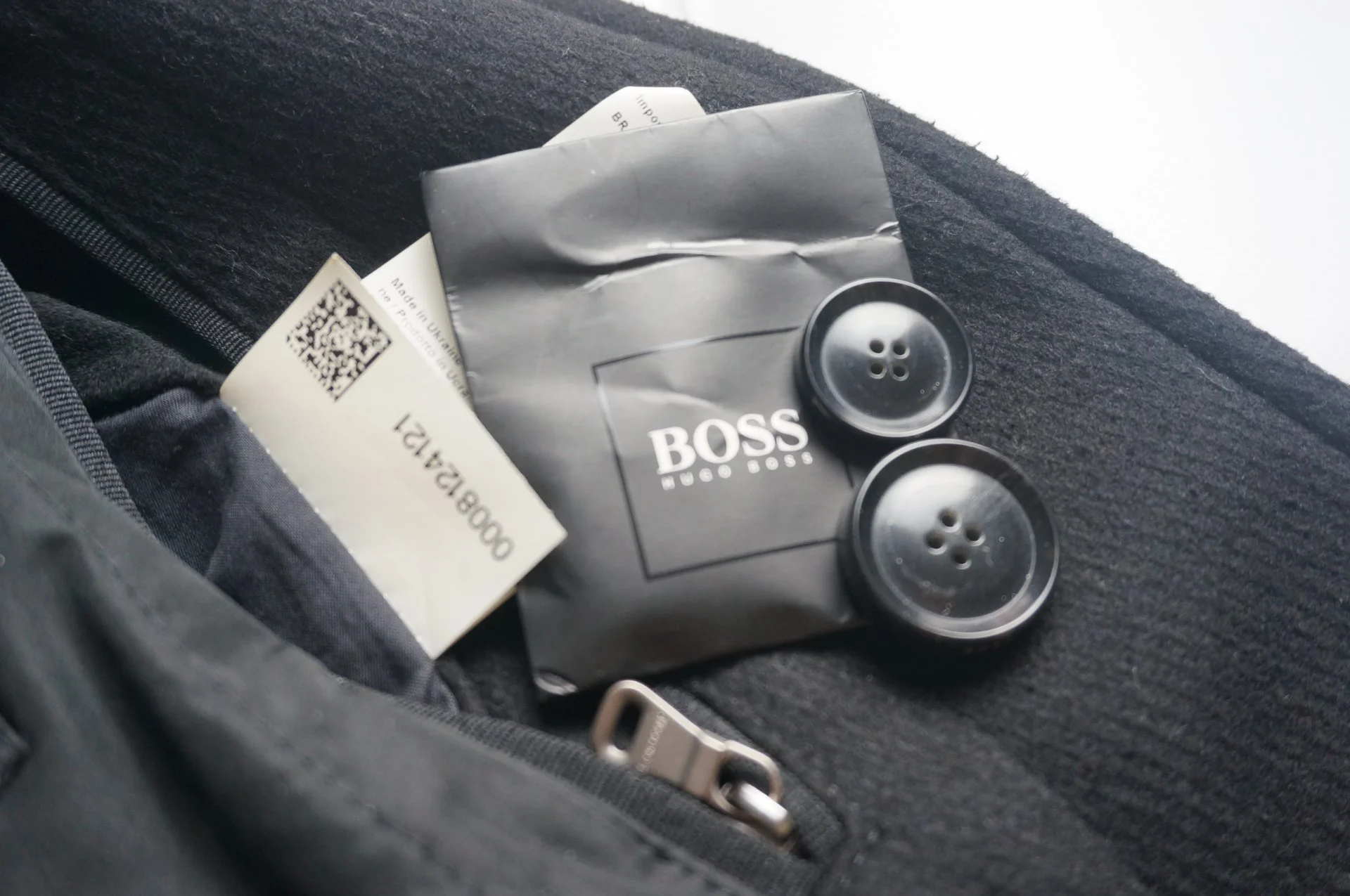 Пальто Hugo Boss кашемировое черное оригинал - миниатюра 7