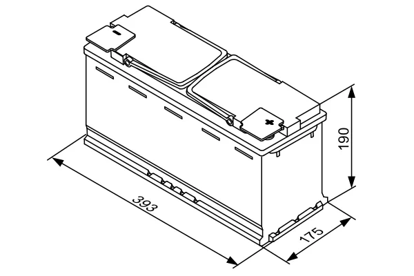 Стартерная аккумуляторная батарея s5a agm 0092S5A150 BOSCH - миниатюра 5