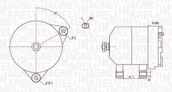 Генератор 063731915010 MAGNETI MARELLI оригинал - изображение 1