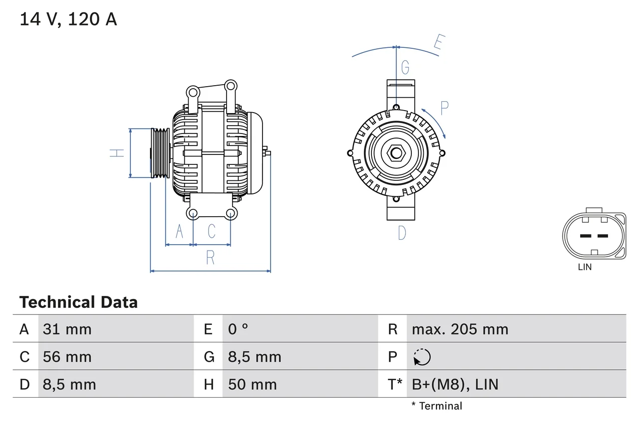 Генератор 0986049010 BOSCH оригинал - изображение 1