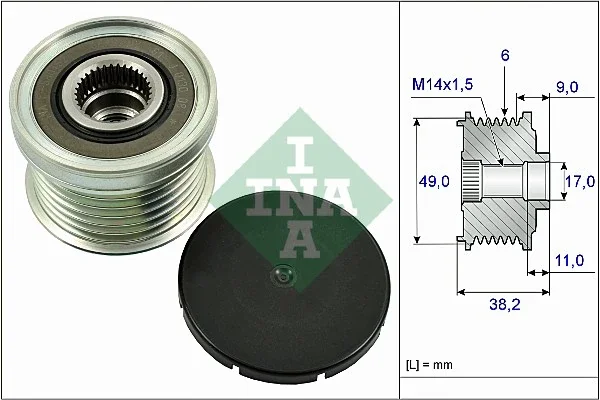 Механизм свободного хода генератора 535026810 Schaeffler INA - изображение 1