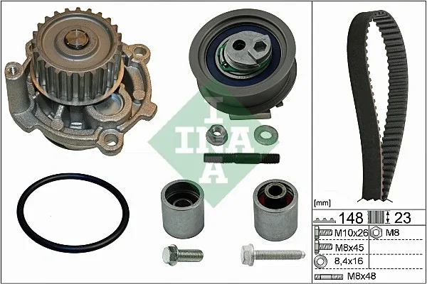 Водяной насос + комплект зубчатого ремня 530044532 Schaeffler INA - изображение 1