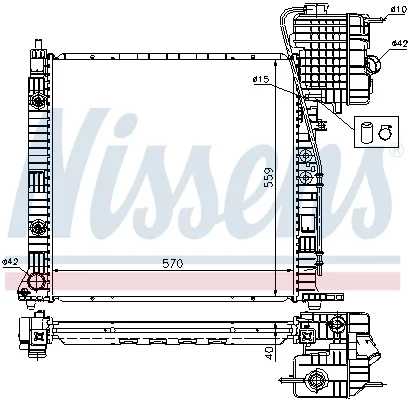 Радиатор, охлаждение двигателя ** first fit ** 62561A NISSENS - миниатюра 6