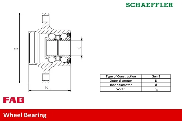 Комплект подшипника ступицы колеса 713679160 Schaeffler FAG - миниатюра 2