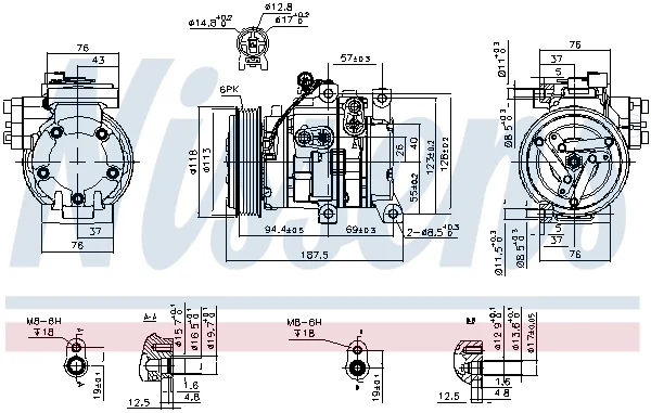 Компрессор, кондиционер ** first fit ** 89533 NISSENS - миниатюра 5