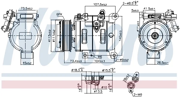 Компрессор, кондиционер ** first fit ** 890614 NISSENS - миниатюра 7
