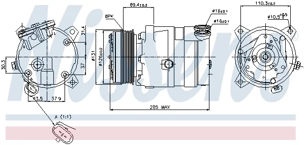 Компрессор, кондиционер ** first fit ** 89062 NISSENS - миниатюра 5