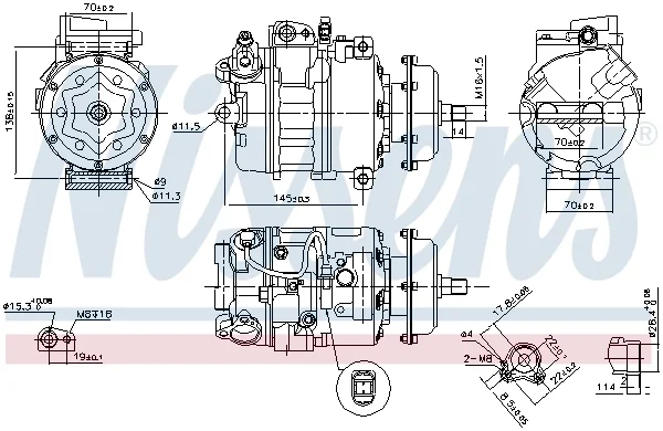 Компрессор, кондиционер ** first fit ** 890635 NISSENS - миниатюра 7