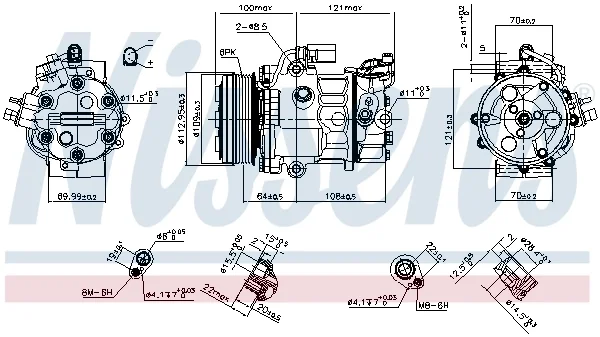 Компрессор, кондиционер ** first fit ** 890659 NISSENS - миниатюра 6