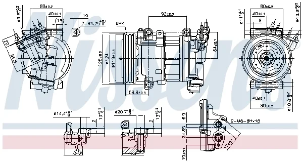 Компрессор, кондиционер ** first fit ** 890051 NISSENS - миниатюра 6