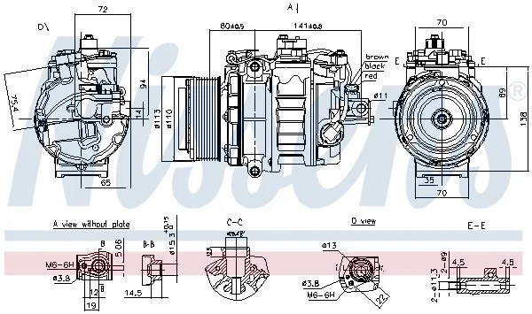 Компрессор, кондиционер ** first fit ** 890060 NISSENS - миниатюра 6