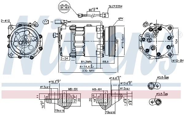 Компрессор, кондиционер ** first fit ** 890761 NISSENS - миниатюра 7