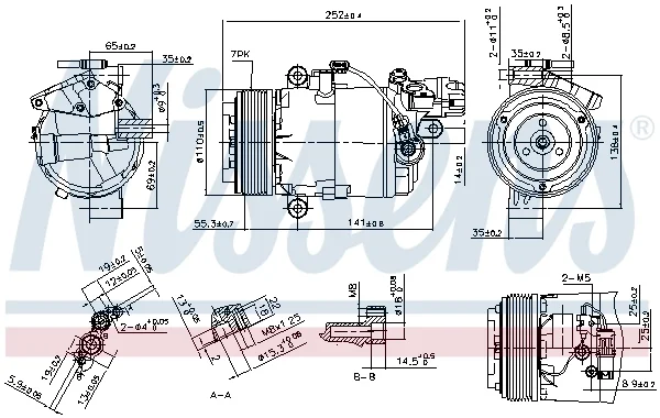 Компрессор, кондиционер ** first fit ** 890071 NISSENS - миниатюра 5
