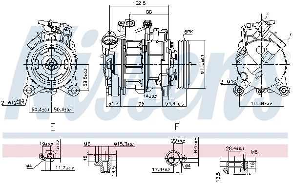 Компрессор, кондиционер ** first fit ** 890072 NISSENS - миниатюра 6