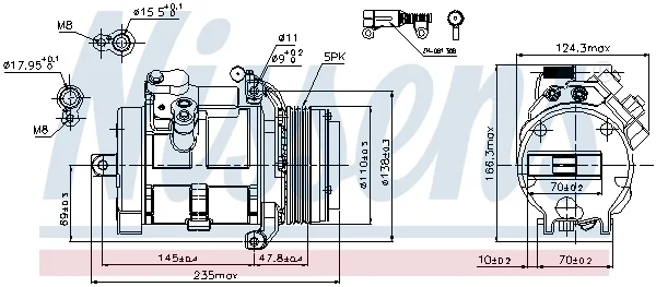 Компрессор, кондиционер ** first fit ** 89077 NISSENS - миниатюра 5