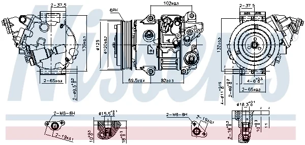 Компрессор, кондиционер ** first fit ** 890805 NISSENS - миниатюра 7