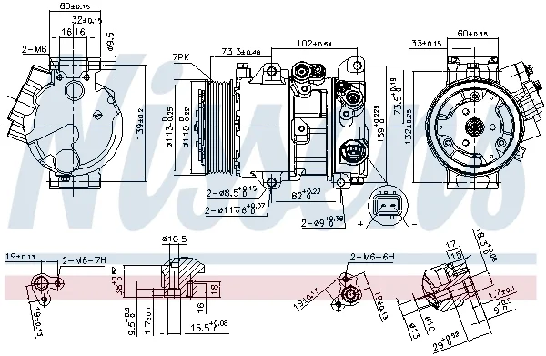 Компрессор, кондиционер ** first fit ** 890144 NISSENS - миниатюра 5