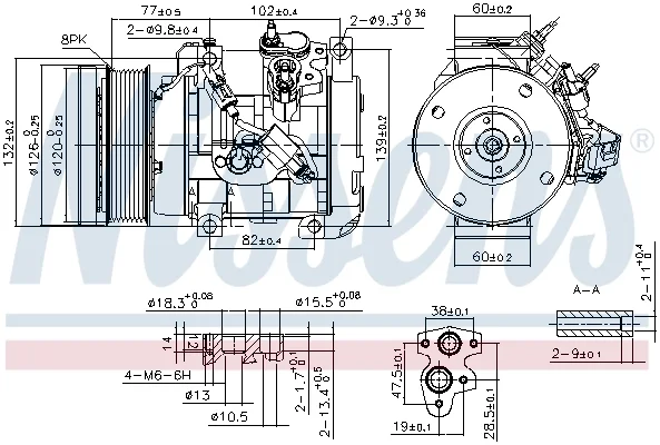 Компрессор, кондиционер ** first fit ** 890153 NISSENS - миниатюра 6