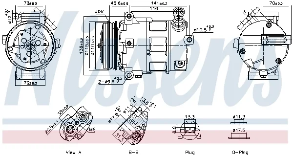 Компрессор, кондиционер ** first fit ** 891152 NISSENS - миниатюра 6