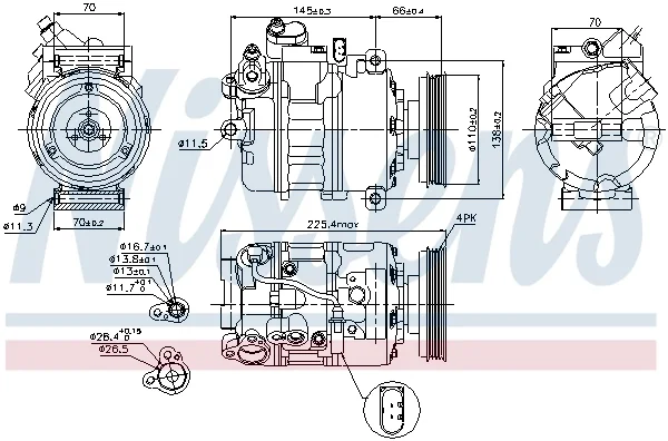 Компрессор, кондиционер ** first fit ** 89023 NISSENS - миниатюра 5