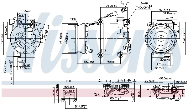 Компрессор, кондиционер ** first fit ** 89234 NISSENS - миниатюра 6