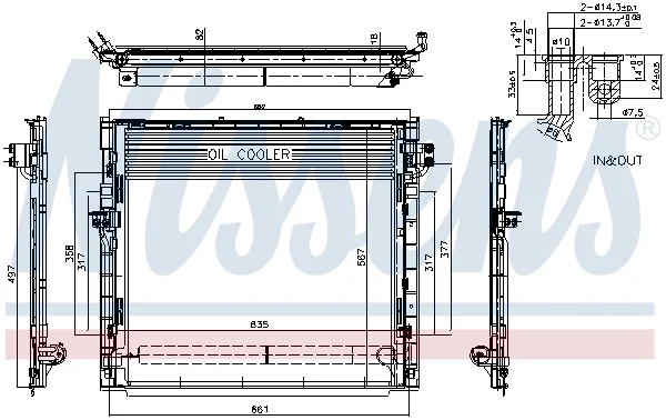 Конденсатор, кондиционер 940394 NISSENS оригинал - миниатюра 6