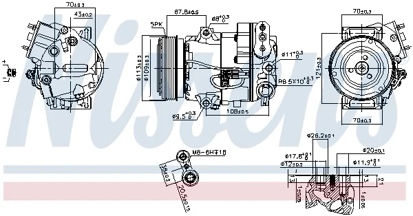 Компрессор, кондиционер ** first fit ** 890266 NISSENS - миниатюра 7