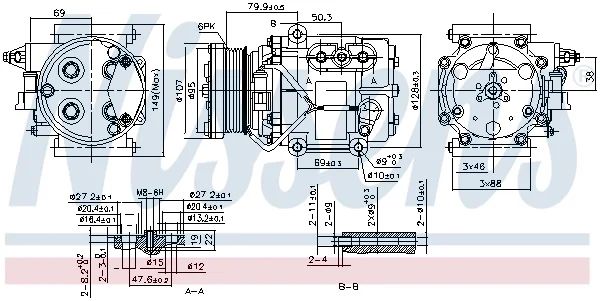 Компрессор, кондиционер ** first fit ** 89240 NISSENS - миниатюра 7