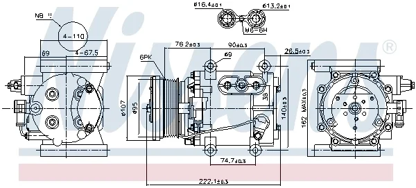 Компрессор, кондиционер ** first fit ** 89241 NISSENS - миниатюра 5