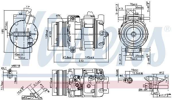 Компрессор, кондиционер ** first fit ** 890292 NISSENS - миниатюра 7