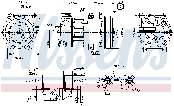 Компрессор, кондиционер ** first fit ** 89348 NISSENS - миниатюра 6
