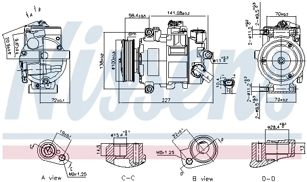 Компрессор, кондиционер ** first fit ** 89415 NISSENS - миниатюра 7