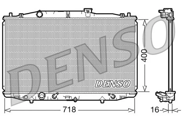 Радиатор, охлаждение двигателя DRM40024 DENSO ориг - изображение 1