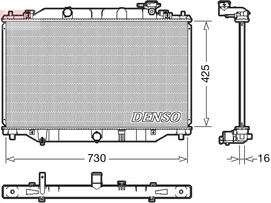 Радиатор, охлаждение двигателя DRM44039 DENSO ориг - изображение 1