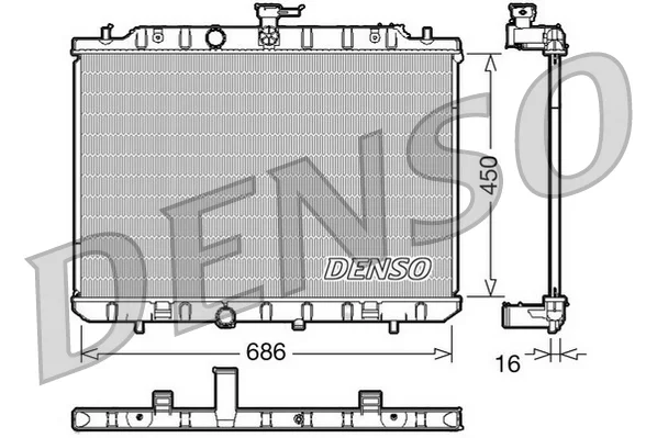 Радиатор, охлаждение двигателя DRM46006 DENSO ориг - изображение 1